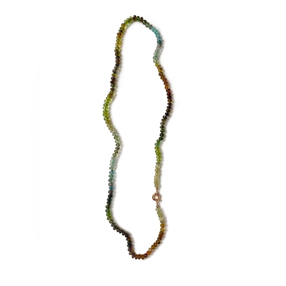 Encirkled Jewelry Mini Camo Gemstone and 14k Necklace 21 in